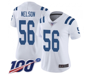 Nike Colts #56 Quenton Nelson White Women's Stitched NFL 100th Season Vapor Limited Jersey
