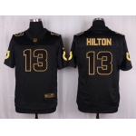 Nike Colts #13 T.Y. Hilton Black Men's Stitched NFL Elite Pro Line Gold Collection Jersey