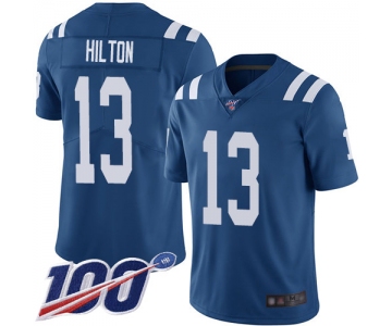 Nike Colts #13 T.Y. Hilton Royal Blue Men's Stitched NFL Limited Rush 100th Season Jersey