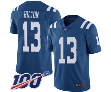 Nike Colts #13 T.Y. Hilton Royal Blue Team Color Men's Stitched NFL 100th Season Vapor Limited Jersey