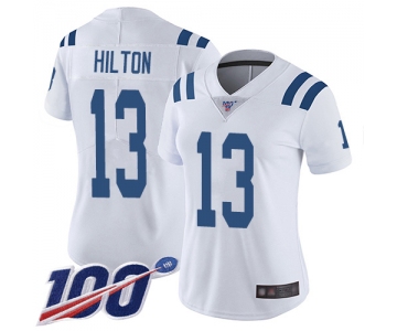 Nike Colts #13 T.Y. Hilton White Women's Stitched NFL 100th Season Vapor Limited Jersey