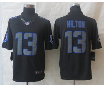Nike Indianapolis Colts #13 T.Y. Hilton Black Impact Limited Jersey