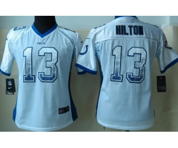 Nike Indianapolis Colts #13 T.Y. Hilton Drift Fashion White Womens Jersey