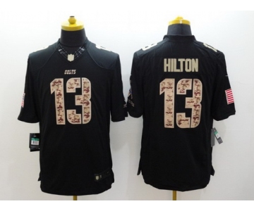 Nike Indianapolis Colts #13 T.Y. Hilton Salute to Service Black Limited Jersey