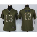 Women's Indianapolis Colts #13 T.Y. Hilton Green Salute to Service NFL Nike Limited Jersey