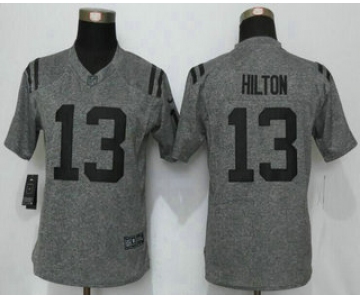 Women's Indianapolis Colts #13 T.Y. Hilton Nike Gray Gridiron NFL Gray Limited Jersey
