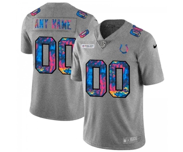 Indianapolis Colts Custom Men's Nike Multi-Color 2020 NFL Crucial Catch Vapor Untouchable Limited Jersey Greyheather
