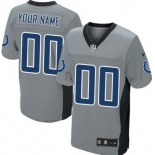 Men's Nike Indianapolis Colts Customized Gray Shadow Elite Jersey