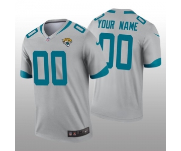 Men's Jacksonville Jaguars Custom Silver Inverted Legend Jersey