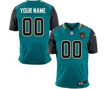 Men's Nike Jacksonville Jaguars Customized 2013 Green Elite Jersey