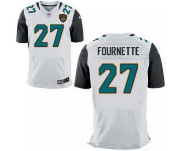 Men's 2017 NFL Draft Jacksonville Jaguars #27 Leonard Fournette White Road Stitched NFL Nike Elite Jersey
