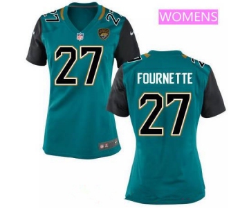 Women's 2017 NFL Draft Jacksonville Jaguars #27 Leonard Fournette Teal Green Team Color Stitched NFL Nike Game Jersey