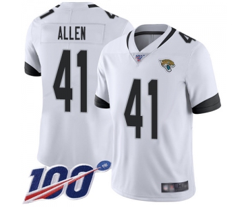 Nike Jaguars #41 Josh Allen White Men's Stitched NFL 100th Season Vapor Limited Jersey