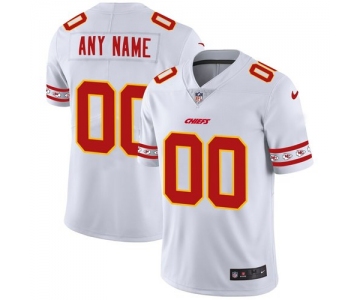 Men's Kansas City Chiefs Custom Nike White Team Logo Vapor Limited NFL Jersey