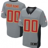 Men's Nike Kansas City Chiefs Customized Gray Shadow Elite Jersey