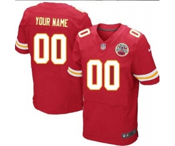 Men's Nike Kansas City Chiefs Customized Red Elite Jersey