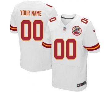 Men's Nike Kansas City Chiefs Customized White Elite Jersey