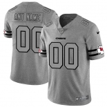 Nike Chiefs Customized 2019 Gray Gridiron Gray Vapor Untouchable Limited Jersey