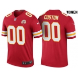 Women's Kansas City Chiefs Red Custom Color Rush Legend NFL Nike Limited Jersey