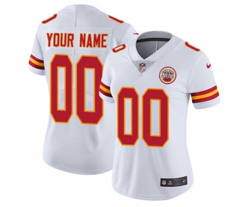 Women's Nike Kansas City Chiefs Road White Customized Vapor Untouchable Limited NFL Jersey