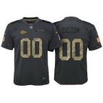 Youth Kansas City Chiefs Custom Anthracite Camo 2016 Salute To Service Veterans Day NFL Nike Limited Jersey
