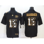 Men's Kansas City Chiefs #15 Patrick Mahomes Jesus Faith Black Vapor Untouchable Stitched NFL Nike Limited Jersey