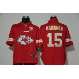 Men's Kansas City Chiefs #15 Patrick Mahomes Red 2020 Big Logo Number Vapor Untouchable Stitched NFL Nike Fashion Limited Jersey