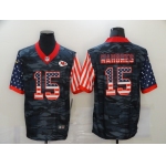 Men's Kansas City Chiefs #15 Patrick Mahomes USA Camo 2020 Salute To Service Stitched NFL Nike Limited Jersey