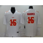 Men's Kansas City Chiefs #15 Patrick Mahomes White 2020 Shadow Logo Vapor Untouchable Stitched NFL Nike Limited Jersey