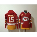 Nike Chiefs 15 Patrick Mahomes Red All Stitched Pullover NFL Hoodie