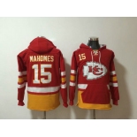 Nike Chiefs 15 Patrick Mahomes Red All Stitched Pullover NFL Hoodie