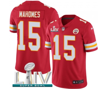 Nike Chiefs #15 Patrick Mahomes Red Super Bowl LIV 2020 Team Color Youth Stitched NFL Vapor Untouchable Limited Jersey
