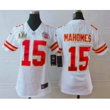 Women's Kansas City Chiefs #15 Patrick Mahomes White 2021 Super Bowl LV Vapor Untouchable Stitched Nike Limited NFL Jersey