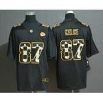 Men's Kansas City Chiefs #87 Travis Kelce Jesus Faith Black Vapor Untouchable Stitched NFL Nike Limited Jersey