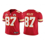 Men's Kansas City Chiefs #87 Travis Kelce Red 2021 Super Bowl LV Vapor Untouchable Stitched Nike Limited NFL Jersey