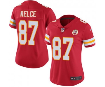 Nike Chiefs #87 Travis Kelce Red Women's Stitched NFL Limited Rush Jersey