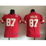 Youth Kansas City Chiefs #87 Travis Kelce Red Team Color NFL Nike Game Jersey