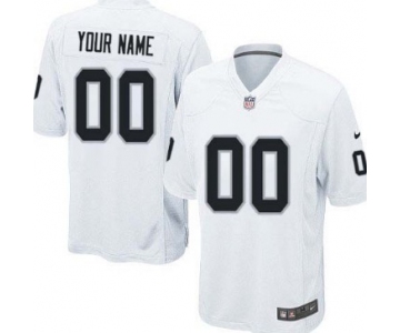 Kids' Nike Oakland Raiders Customized White Game Jersey