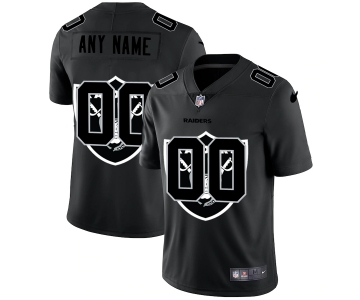 Las Vegas Raiders Custom Men's Nike Team Logo Dual Overlap Limited NFL Jersey Black