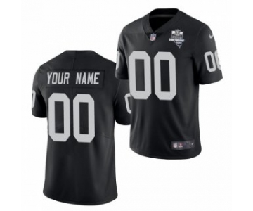 Men's Black Las Vegas Raiders Custom 2020 Inaugural Season Vapor Limited Stitched Football Jersey
