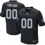 Men's Nike Oakland Raiders Customized Black Elite Jersey