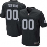 Men's Nike Oakland Raiders Customized Black Elite Jersey