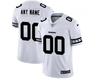 Men's Oakland Raiders Custom Nike White Team Logo Vapor Limited NFL Jersey