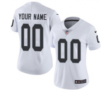 Women's Las Vegas Raiders Customized White Stitched Vapor Untouchable Limited Football Jersey