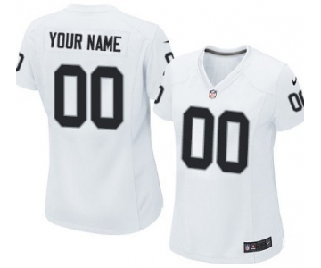 Women's Nike Oakland Raiders Customized White Limited Jersey