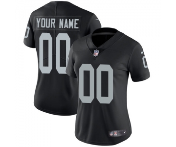 Women's Nike Oakland Raiders Home Black Customized Vapor Untouchable Limited NFL Jersey
