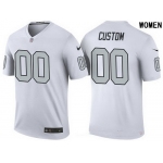 Women's Oakland Raiders White Custom Color Rush Legend NFL Nike Limited Jersey