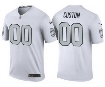 Youth Oakland Raiders White Custom Color Rush Legend NFL Nike Limited Jersey