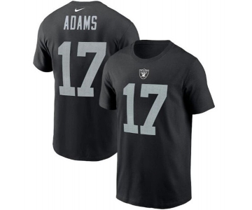 Men's Las Vegas Raiders #17 Davante Adams 2022 Black Name & Number T-Shirt