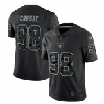 Men's Las Vegas Raiders #98 Maxx Crosby Black Reflective Limited Stitched Football Jersey